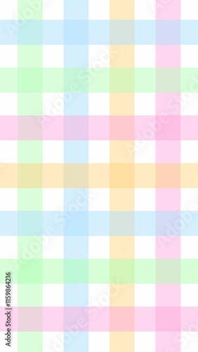 レインボーカラーのチェック柄のシンプルな背景