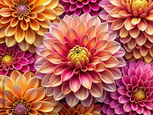Macro Floral Seamless Pattern AI Photography