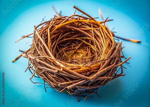 Minimalist Bird's Nest, Abstract Photography photo