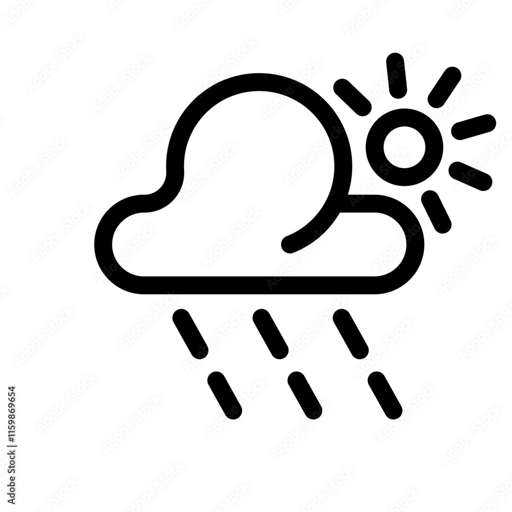 Rain icon template Rain icon template