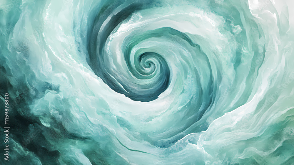 A quiet swirl of mint green and seafoam blue abstract shape. Seafoam. Illustration A quiet swirl of mint green and seafoam blue abstract shape. Seafoam. Illustration