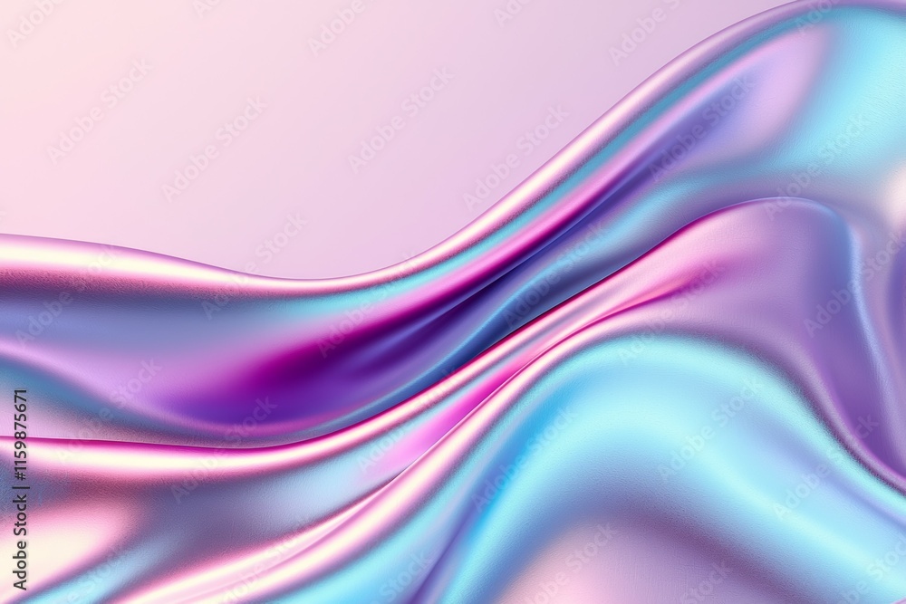 Fototapeta premium Purple and blue fabric with a wave pattern