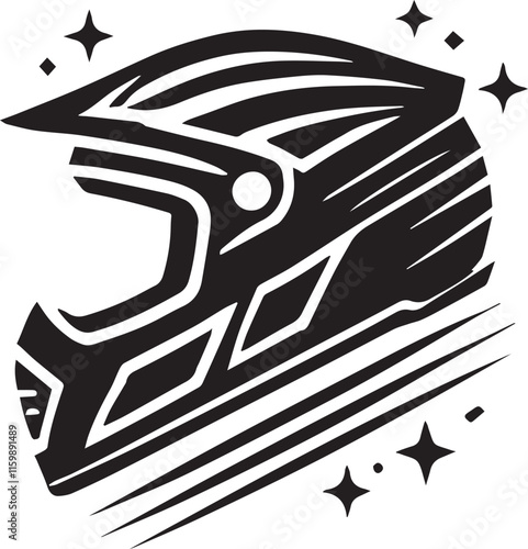 black motorcycle helmet vector, motorcycle helmet vector illustration, motorcycle helmet silhouette vector black and white