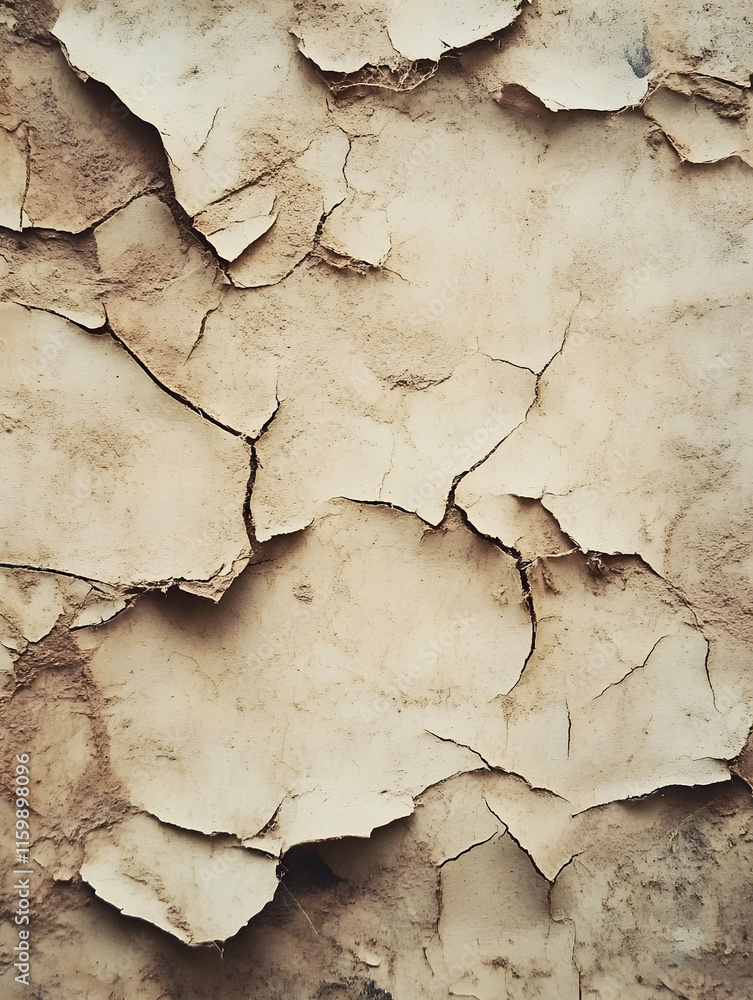 Obraz premium Cracked Arid Earth Texture for Environmental and Rustic Design Concepts : Generative AI