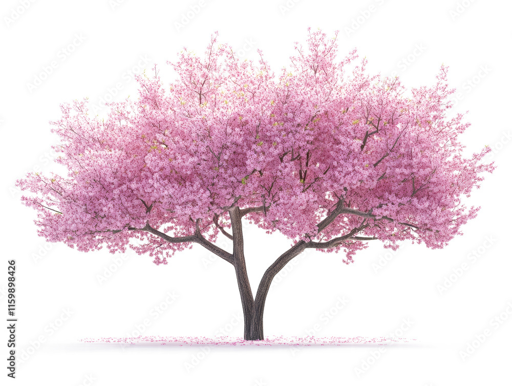 Cherry blossom tree in transparent background Cherry blossom tree in transparent background