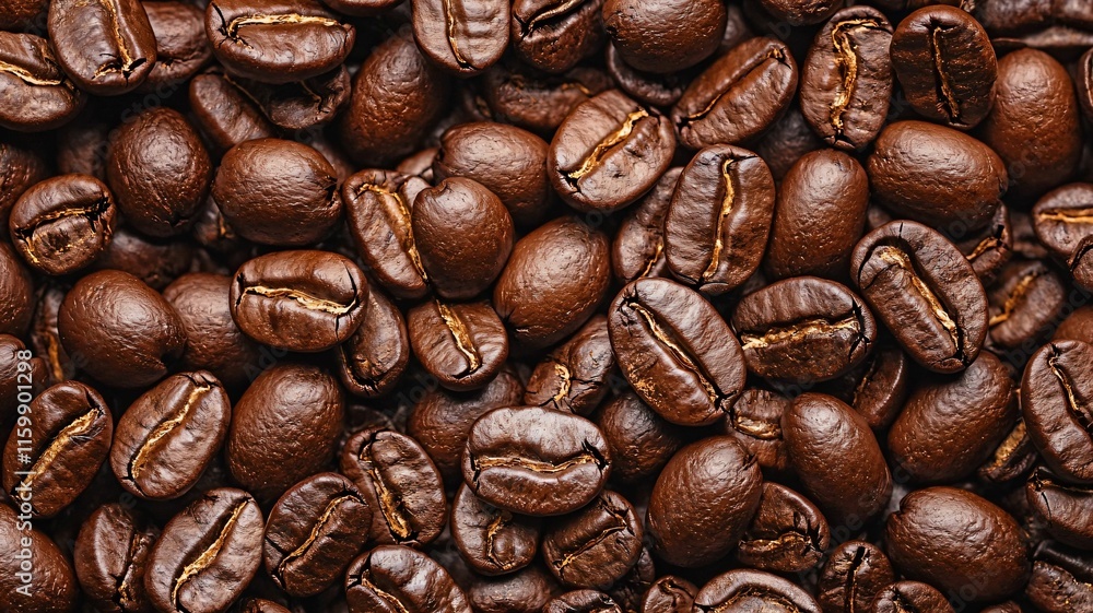 Obraz premium Brewing delight coffee beans kitchen food photography warm environment close-up flavor exploration