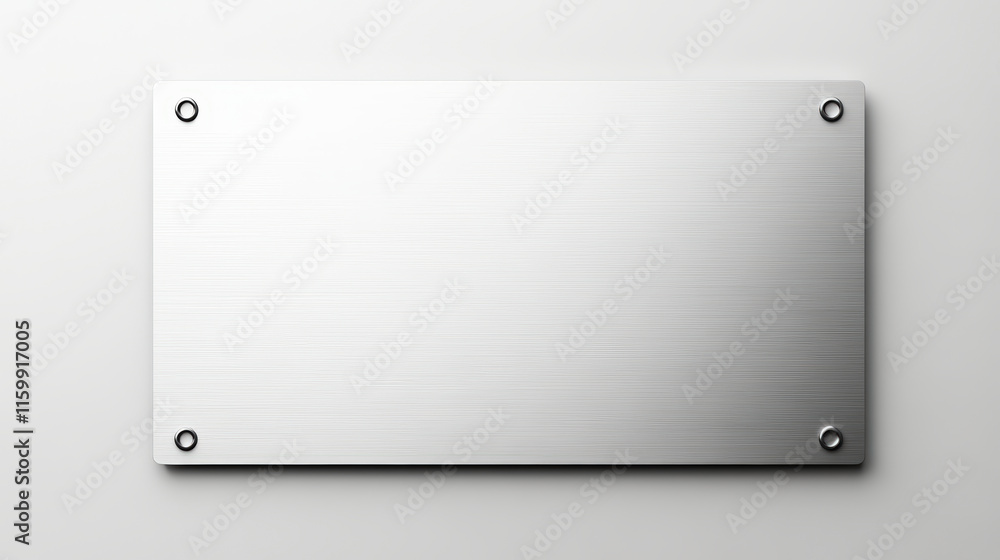 Explore the elegance of minimalist design with this sleek, stainless steel blank metal plaque, perfect for customizable signage.