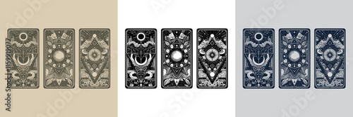 geometric tattoo design for playing cards