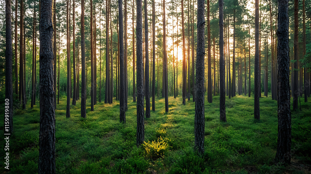 Fototapeta premium morning in the woods