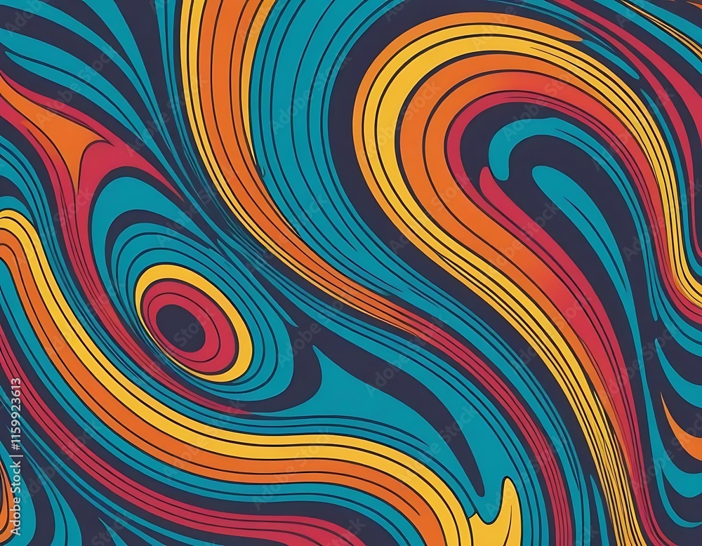 Abstract Swirling Lines Colorful Artistic Design Abstract Swirling Lines Colorful Artistic Design