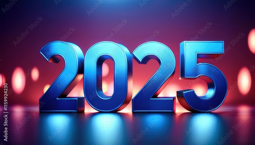 New Year 2025 Celebration with Colorful Background New Year 2025 Celebration with Colorful Background