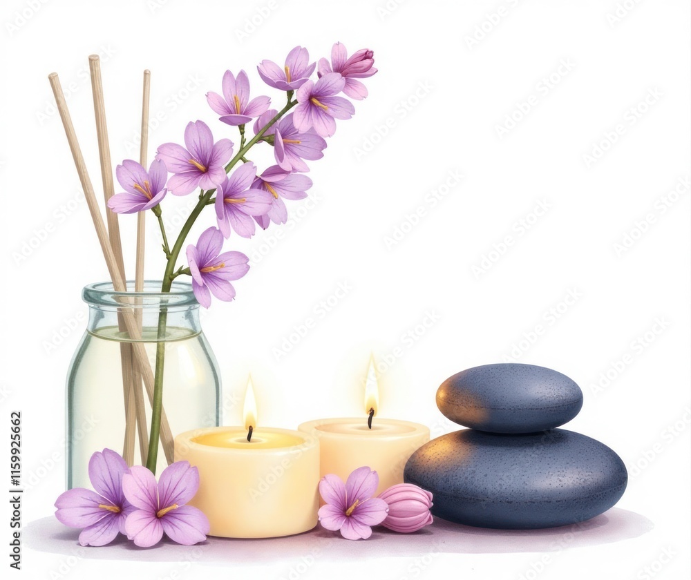 Spa Day and Relaxation Items. Perfect for wellness promotions, relaxation services or meditation and aromatherapy related materials Spa Day and Relaxation Items. Perfect for wellness promotions, relaxation services or meditation and aromatherapy related materials