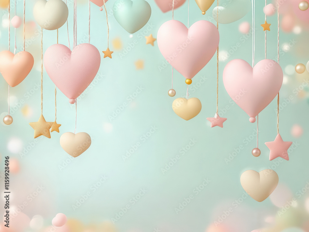 Elevate your space with dreamy pastel heart and star decorations. Perfect for romantic atmospheres and creative design inspiration. Elevate your space with dreamy pastel heart and star decorations. Perfect for romantic atmospheres and creative design inspiration.
