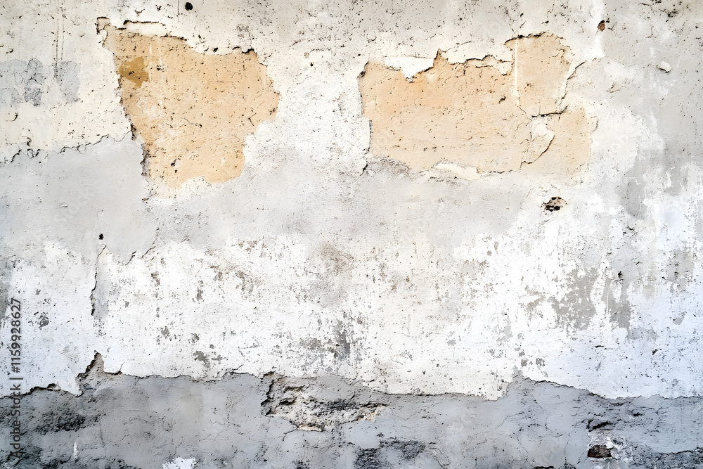 Fototapeta premium Rugged Textured Vintage Plaster Wall with Weathered Paint Layers : Generative AI