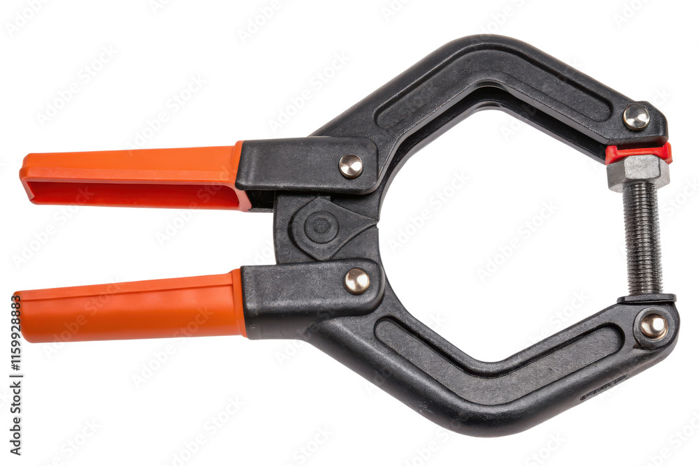 Black and orange clamp isolated with transparent background Black and orange clamp isolated with transparent background