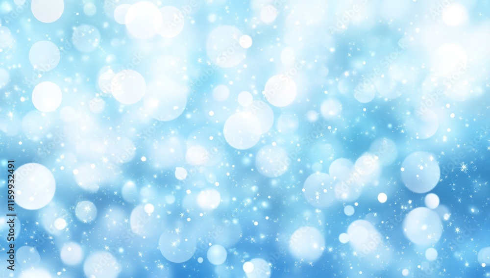 Abstract light blue bokeh background with glowing circles and sparkles. Abstract light blue bokeh background with glowing circles and sparkles.