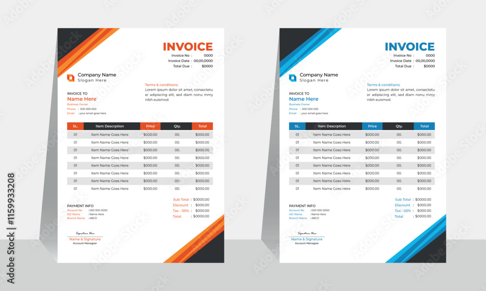 Minimal and Creative Invoice Template. Minimal and Creative Invoice Template.