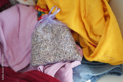 Using a Lavender Sachet in a Clothing Drawer is an excellent way to ensure Freshness photo