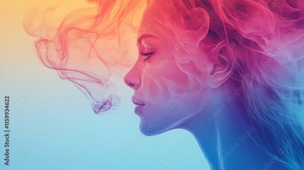 Mesmerizing Swirl of Vibrant Abstract Smoky Colors and Hues Mesmerizing Swirl of Vibrant Abstract Smoky Colors and Hues