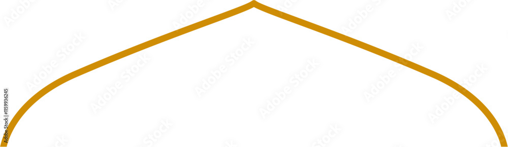 Decorative Islamic Frame, Mosque Dome Line Decorative Islamic Frame, Mosque Dome Line