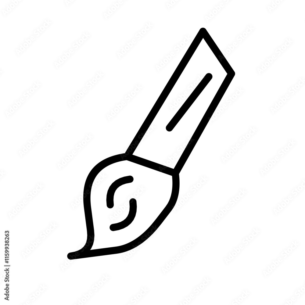 Paintbrush icon for user interface design Paintbrush icon for user interface design