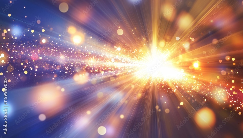 Bright, colorful explosion of light and particles. Bright, colorful explosion of light and particles.