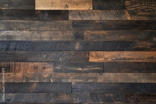 Dark brown reclaimed wood wall texture. photo