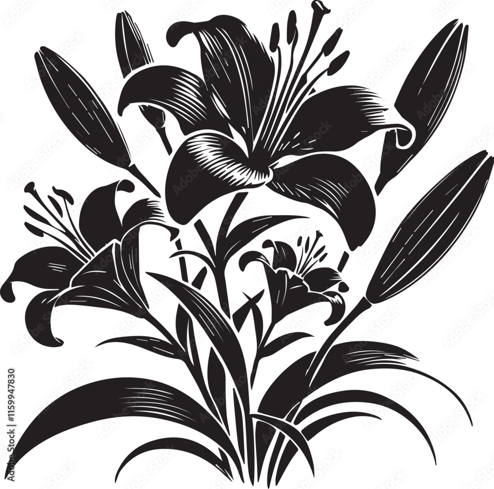Black and white lily Black and white lily
