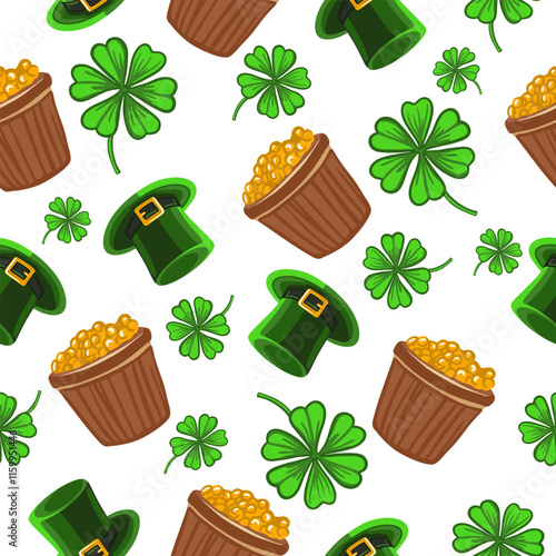 Vector illustration, St. Patrick's Day patterns and elements for decoration 