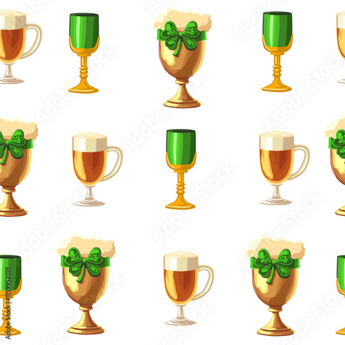 Vector illustration, St. Patrick's Day patterns and elements for decoration 