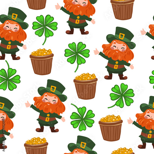 Vector illustration, St. Patrick's Day patterns and elements for decoration 