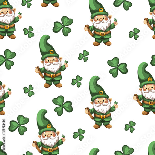 Vector illustration, St. Patrick's Day patterns and elements for decoration 