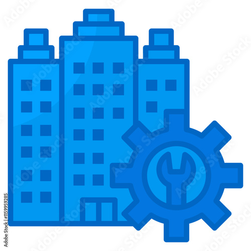 Building Renovation  Icon Element For Design