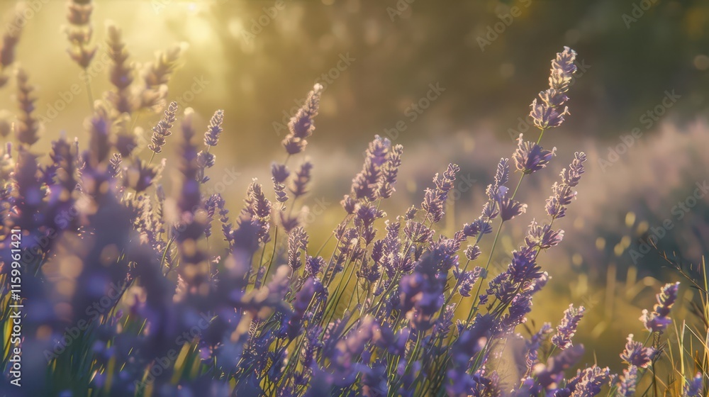 Obraz premium Serene Purple Meadow. Nature's Beauty concept