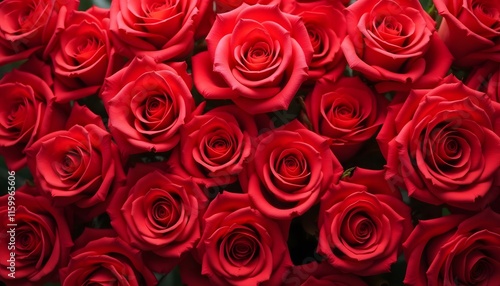 Passionate red roses, a breathtaking bouquet.  A vibrant display of nature's beauty, perfect for romance.