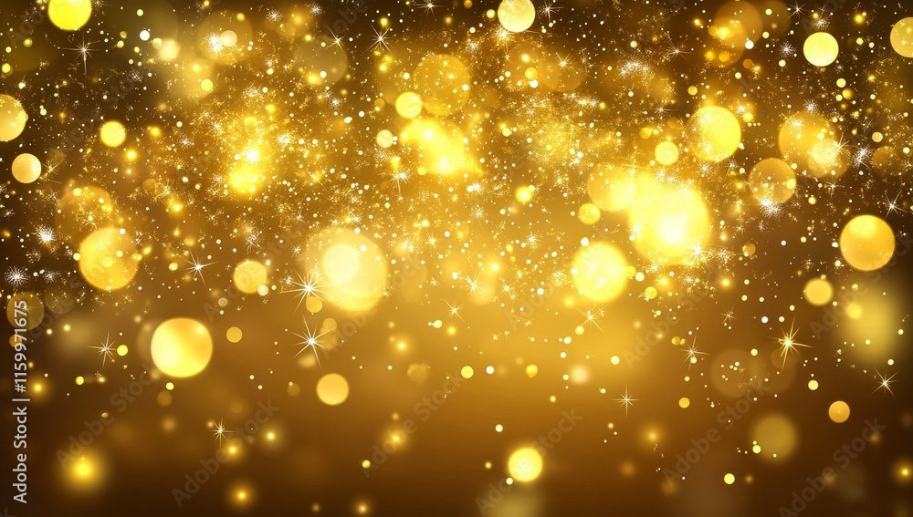 Sparkling golden bokeh lights background. Sparkling golden bokeh lights background.