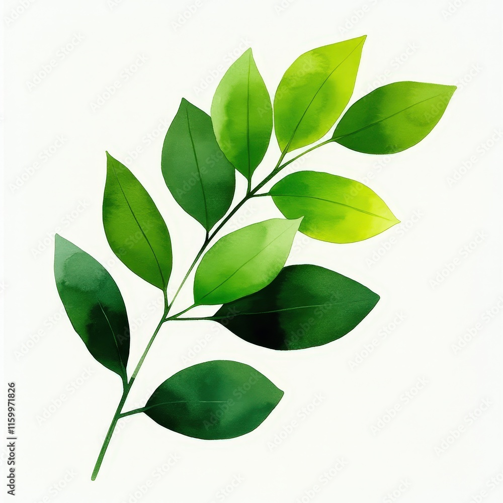 Obraz premium Green business, eco company, white backdrop