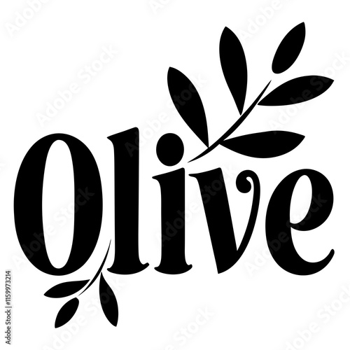 Sticker design of oive photo