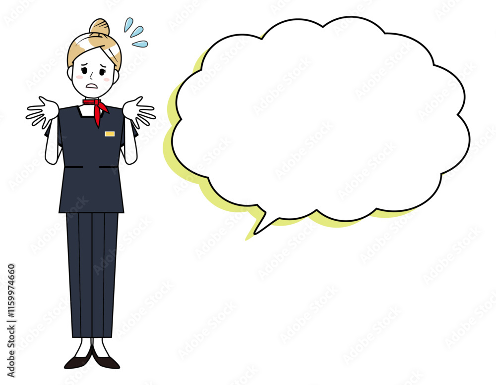 接客する女性のイラスト 美容アドバイススタッフ 接客する女性のイラスト 美容アドバイススタッフ