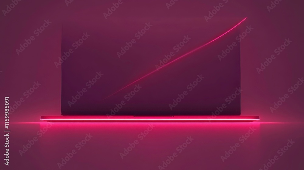 Obraz premium Dynamic light display digital workspace graphic design modern environment creative viewpoint abstract concept