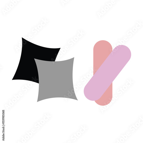 Pillow and bolster icon Furniture Illustration vector