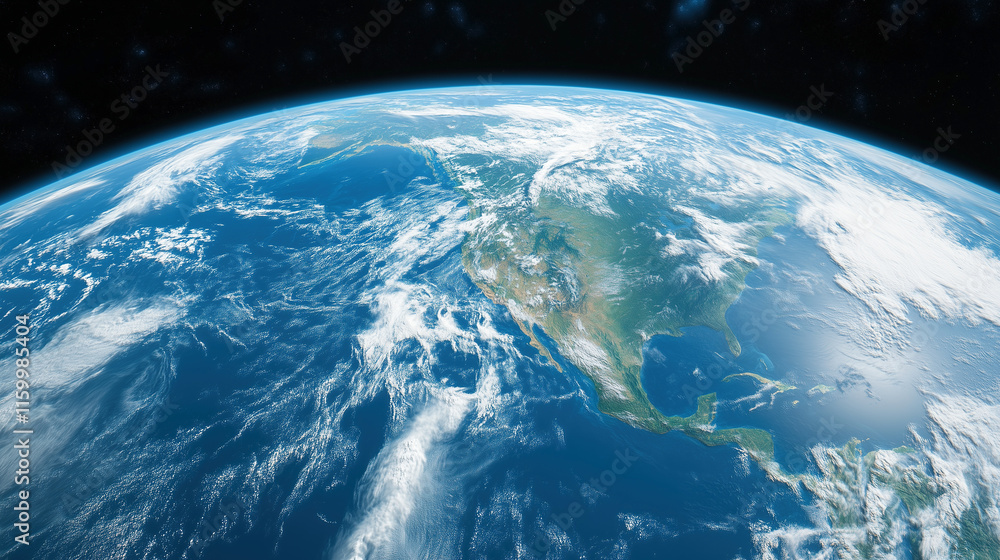 Fototapeta premium Dynamic concept map of Earth circulation