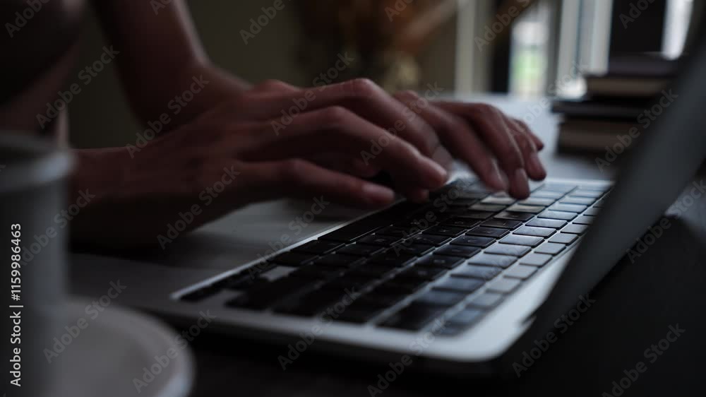 Video of Selective Focus on Woman’s Hands Typing Keyboard Video of Selective Focus on Woman’s Hands Typing Keyboard