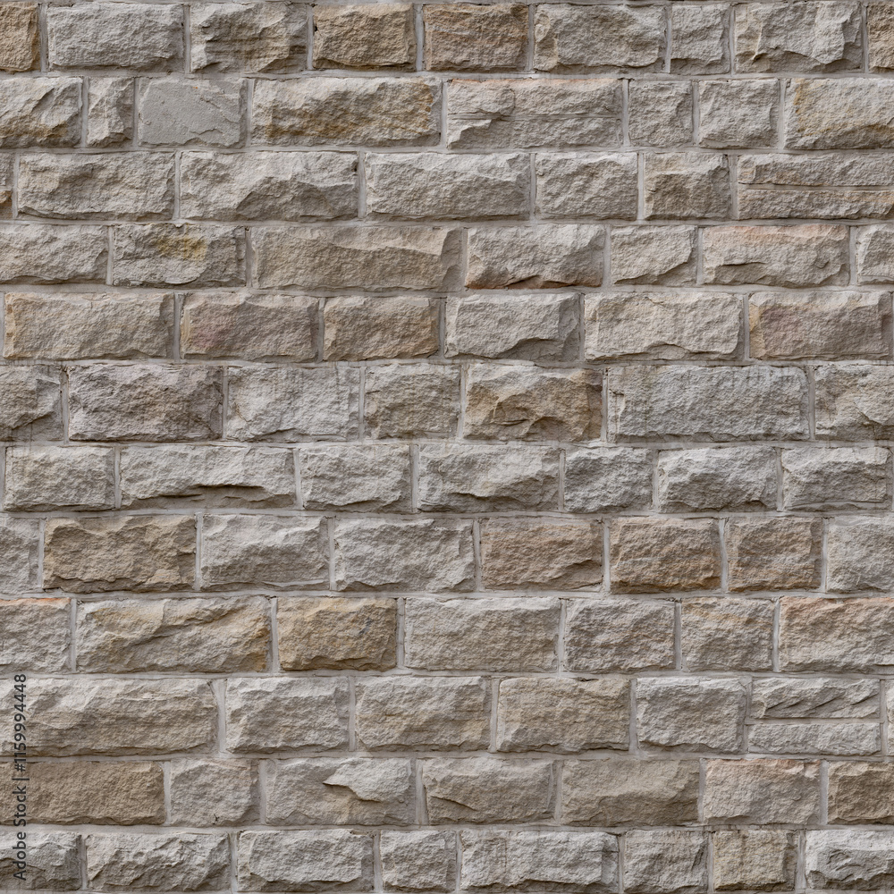 Obraz premium Stone texture - seamless natural rockface snadstone wall cladding