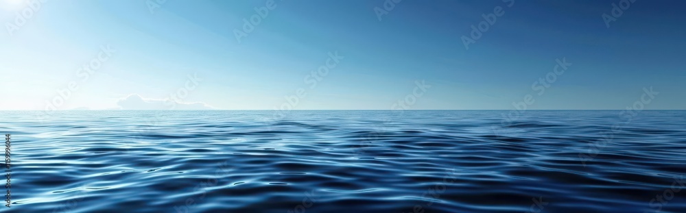 Fototapeta premium Serene Horizon. Tranquil Water and Sky Harmony concept