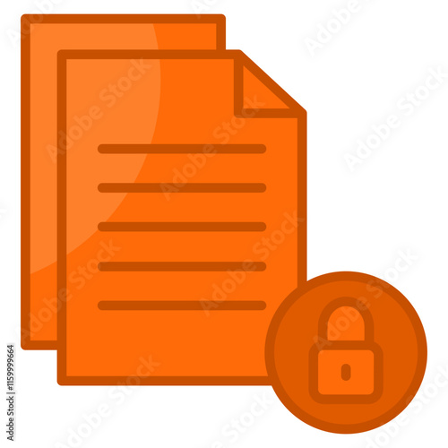 Document Encryption  Icon Element For Design