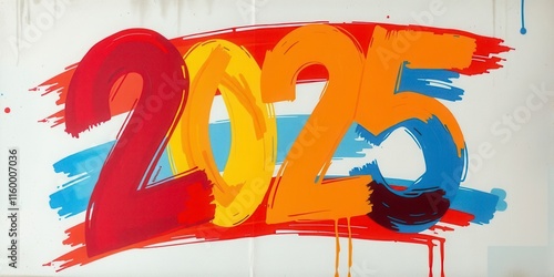 Vibrant 2025 Year Number