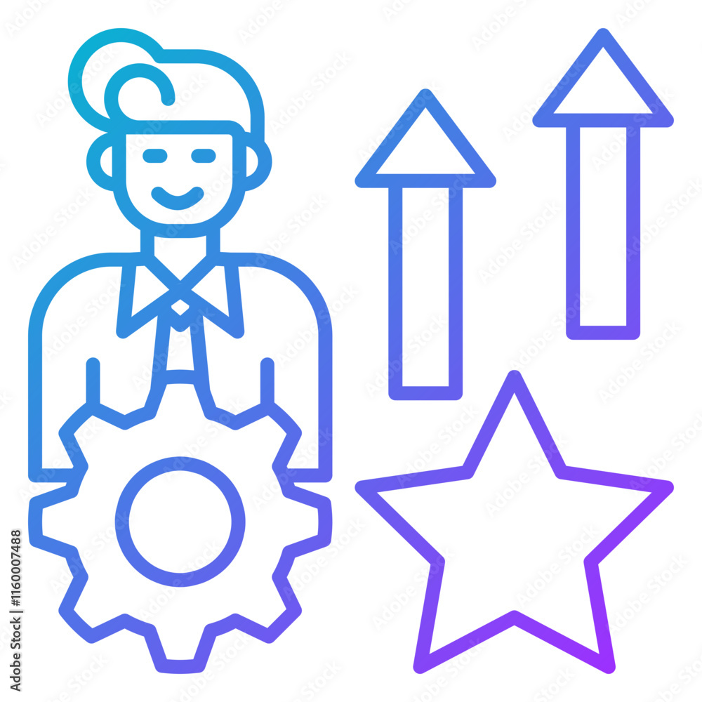 Career advancement style blue and purple line gradation Career advancement style blue and purple line gradation