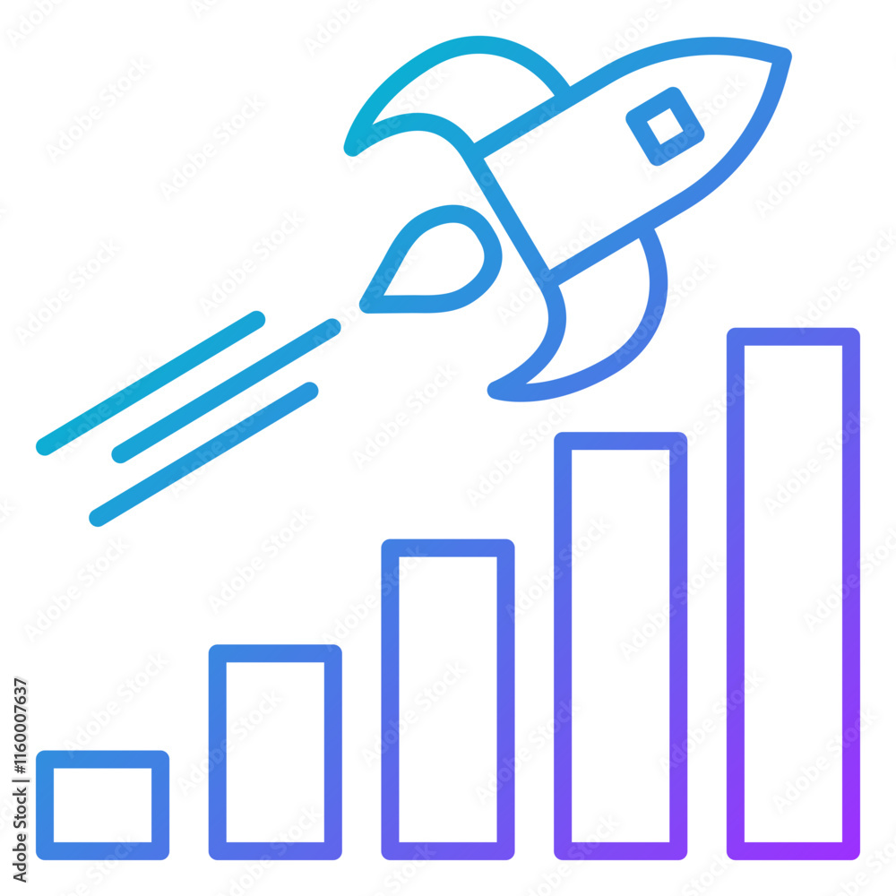 Career advancement style blue and purple line gradation Career advancement style blue and purple line gradation