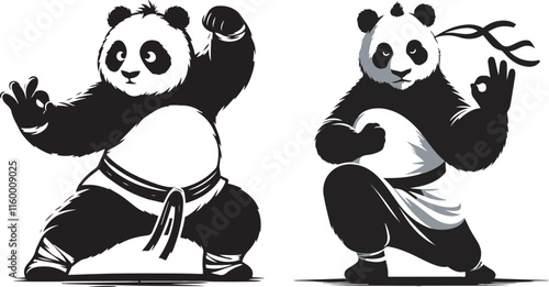 Kung Fu Panda Vector Silhouette